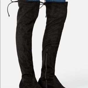 Over the knee lace up boot